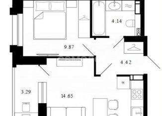 Продам 1-комнатную квартиру, 35.6 м2, Липецк