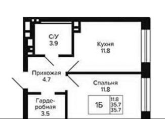 Продаю 1-ком. квартиру, 35.7 м2, Новосибирск, Кировский район