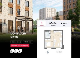1-комнатная квартира на продажу, 36.2 м2, Санкт-Петербург, Красногвардейский район