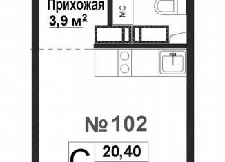 Однокомнатная квартира на продажу, 19.8 м2, Нижний Новгород, ЖК Торпедо