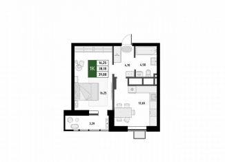 Продаю однокомнатную квартиру, 39.9 м2, Старый Оскол, микрорайон Лебединец, 30