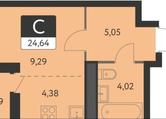Продаю квартиру студию, 23.7 м2, Екатеринбург, метро Чкаловская