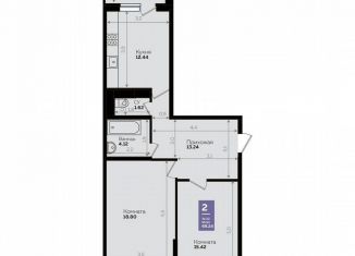 Продам двухкомнатную квартиру, 69.2 м2, Краснодар, Константиновская улица, 5, микрорайон Плодородный-2