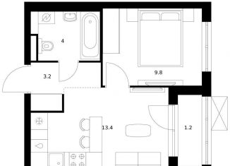 Продается 1-ком. квартира, 31.6 м2, Ярославль, ЖК Волга Парк