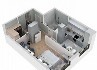 Продаю 1-ком. квартиру, 39.6 м2, посёлок городского типа Гвардейское, Курганная улица