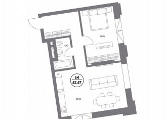 Продается однокомнатная квартира, 61.8 м2, Москва, ЦАО, Космодамианская набережная, 4/22с9