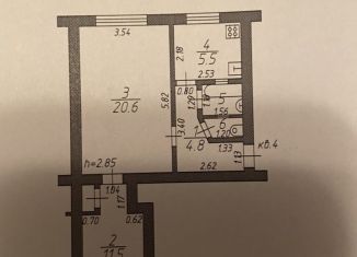 Продается 2-комнатная квартира, 45.3 м2, поселок Цимлянский, Советская улица, 12А