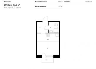 Продаю квартиру студию, 23.2 м2, Санкт-Петербург, метро Волковская