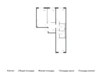 Продам 3-комнатную квартиру, 83.5 м2, Ленинградская область, жилой комплекс Квартал Лаголово, 2