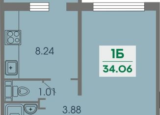 Продается однокомнатная квартира, 34.1 м2, Чебоксары, проспект Геннадия Айги, поз25, Ленинский район