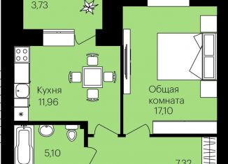 Однокомнатная квартира на продажу, 41.4 м2, Саранск