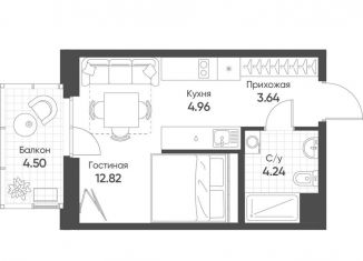 Продам квартиру студию, 27 м2, Казань, Ново-Савиновский район