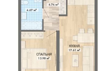 Продам 1-комнатную квартиру, 43.7 м2, Екатеринбург, ЖК Нова парк