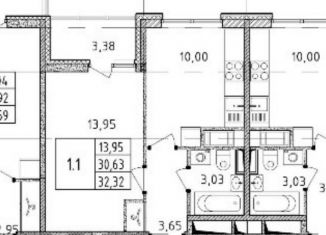 Продам 1-ком. квартиру, 32.3 м2, Санкт-Петербург, ЖК Стрижи в Невском 2, Фарфоровская улица, 7к1