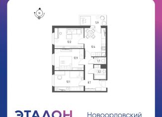 3-комнатная квартира на продажу, 65 м2, Санкт-Петербург, ЖК Новоорловский