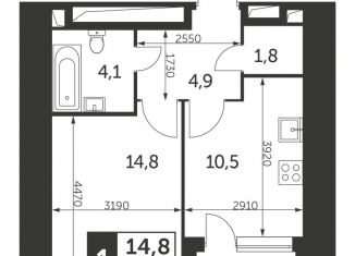 Продается 1-ком. квартира, 37.6 м2, Москва, улица Академика Волгина, 2с2, ЖК Архитектор