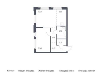 Продажа 1-комнатной квартиры, 45.7 м2, Тюменская область, жилой комплекс Чаркова 72, 1.4