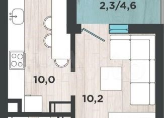 Продаю 1-ком. квартиру, 31.7 м2, Калининград, Ленинградский район, 3-я Большая Окружная улица, 243