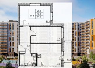 Продается двухкомнатная квартира, 53 м2, Санкт-Петербург, проспект Ветеранов, Кировский район