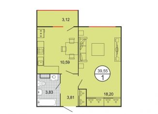 Продам 1-комнатную квартиру, 39 м2, Ставрополь, Тюльпановая улица, 10к2, микрорайон № 29