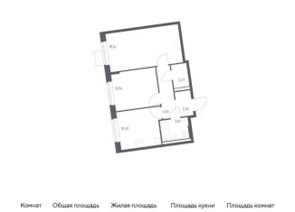 Продаю двухкомнатную квартиру, 52.9 м2, поселение Рязановское, жилой комплекс Подольские Кварталы, к2