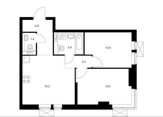 Продается 2-ком. квартира, 51.7 м2, Москва, жилой комплекс Лосиноостровский Парк, к2/1, ЖК Лосиноостровский Парк