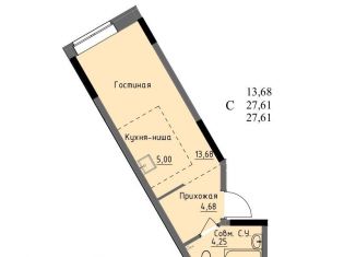 Квартира на продажу студия, 27.6 м2, Ижевск, улица Ключевой Посёлок, 23литА, Первомайский район