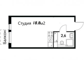 Продается квартира студия, 18.8 м2, Москва, Большой Симоновский переулок, 11, Большой Симоновский переулок