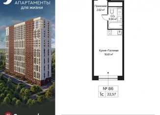 Продам квартиру студию, 22.6 м2, Москва, район Митино, Пятницкое шоссе, 58