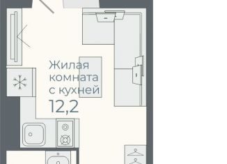 Однокомнатная квартира на продажу, 18.4 м2, посёлок Садовый, Каспийская улица, с6