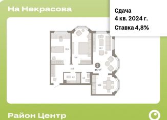 2-ком. квартира на продажу, 87.7 м2, Екатеринбург, ЖК На Некрасова