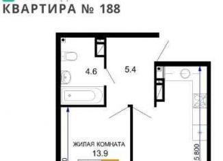 Продается 1-ком. квартира, 40.5 м2, Краснодарский край, улица Лётчика Позднякова, 2к5