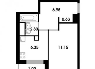 Продам 1-комнатную квартиру, 28.9 м2, деревня Солманово