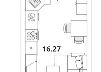 Продам квартиру студию, 25.3 м2, Санкт-Петербург, Калининский район