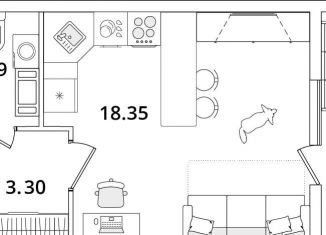 Квартира на продажу студия, 27.5 м2, Санкт-Петербург, Калининский район