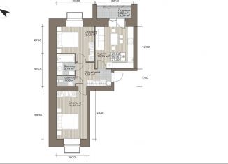 Продажа 2-комнатной квартиры, 57.6 м2, Казань, ЖК Меркурий