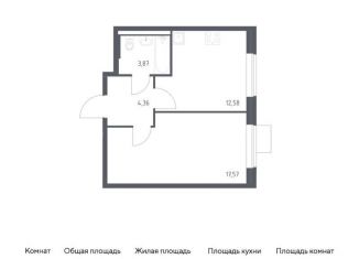 Продам 1-комнатную квартиру, 38.4 м2, Москва, жилой комплекс Подольские Кварталы, к3