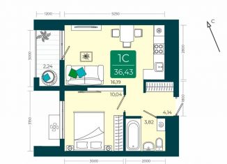 Продам 1-комнатную квартиру, 36.4 м2, Тюмень, Арктическая улица, 9