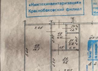 Продам 1-ком. квартиру, 36 м2, рабочий поселок Красные Баки, улица имени Синявина, 54