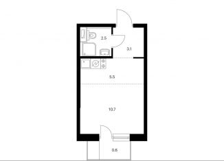 Продается квартира студия, 22.4 м2, поселение Московский, ЖК Саларьево Парк