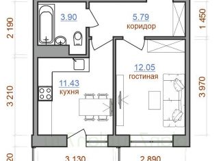 Продается однокомнатная квартира, 37.5 м2, рабочий поселок Маркова, жилой комплекс Ботаника, 6, ЖК Ботаника