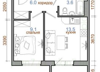 Продаю 1-комнатную квартиру, 36.7 м2, рабочий поселок Маркова, жилой комплекс Ботаника, 5, ЖК Ботаника