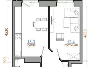 Продам однокомнатную квартиру, 41.5 м2, рабочий поселок Маркова, жилой комплекс Ботаника, 11, ЖК Ботаника