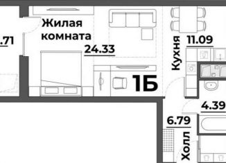 Продаю квартиру студию, 52.3 м2, Пензенская область, улица Лозицкой, 1А