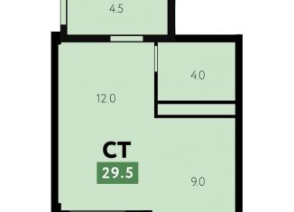 Продаю квартиру студию, 29.8 м2, посёлок городского типа Яблоновский, Шоссейная улица, 70/1к4