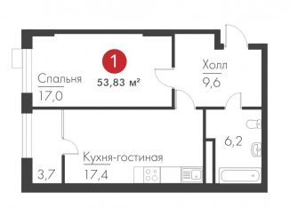 Продам 1-комнатную квартиру, 53.8 м2, Самара, проспект Масленникова, 14А