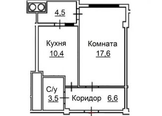 Продаю однокомнатную квартиру, 39.6 м2, Симферополь, ЖК Солнечный, улица Будённого, 33В