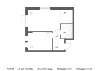 Продажа 1-ком. квартиры, 40.9 м2, Московская область