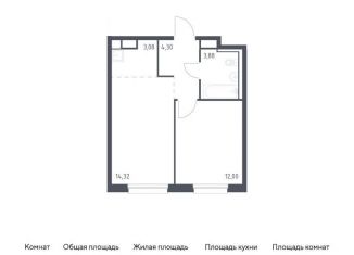 1-ком. квартира на продажу, 37.6 м2, Ленинградская область