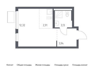 Продается квартира студия, 22.3 м2, Московская область, жилой комплекс Горки Парк, 6.2